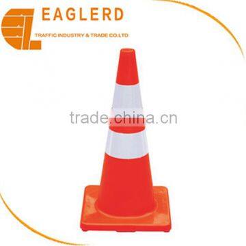 2016 hot sale PVC 70cm traffic cone orange red reflective cone