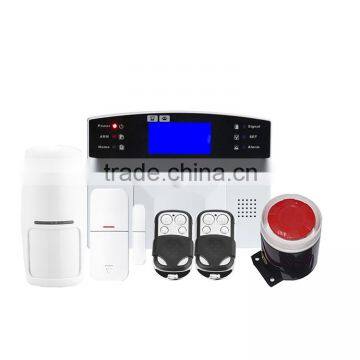 LCD screen 2G smart wireless home security burglar GSM/SMS alarm system
