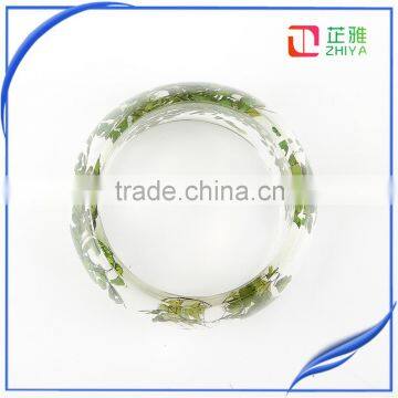 Newest Handmade Customized Forever Natural Dried Flower Resin Bangle for Women Gift photo-2