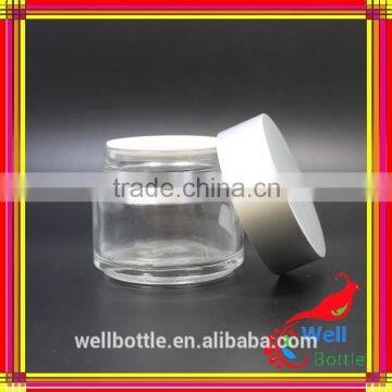 Glass Skin Care Cream Jar With Clear Glass Jar With Glass Cosmetic Jar
