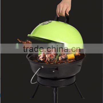 Portable BBQ grill with locks