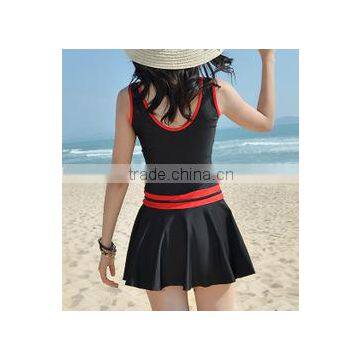 BSC110 New Women Fashion Tight One Piece Pure Skirt Bikini Swimwear photo-4