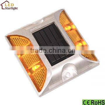 IP68 led flashing aluminium cat eye solar road marker stud traffic signal light