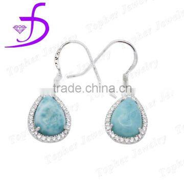 2016 new silver larimar earring wholesale designs