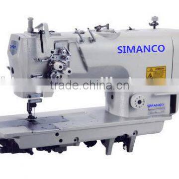 JG-8450D HIGH SPEED DIRECT DRIVE TWO NEEDLE LOCK STITCH MACHINE WITH SPLIT BAR FOR TURN STITCH