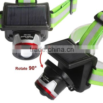 Sidiou Group XPE 5W Spotlight Solar Charging Light Headlamp Headlight UK/EU Plug Flashlight Head Torch Light To Bike Camping photo-3