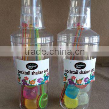 Plastic cocktail shaker set TG70241B