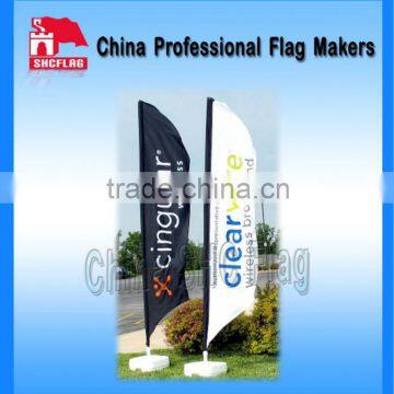 6 shapes and 3 sizes promotional wholesale feather flags