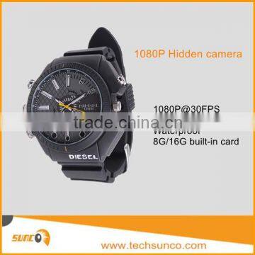 HD IR Spy Watch Camera 1080P with built-in 8G/16G memory card