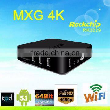 2016 Android Intelligent Media Player Mxg tv Amlogic S805 Quad Core MXG 4K RK3329 Android TV Box