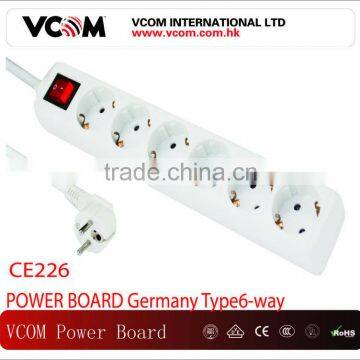 VCOM Power board Germany type 6 way-made in china