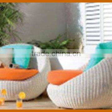 Leisure Single Sofa Daybed Round Rattan Sofa With Cushion