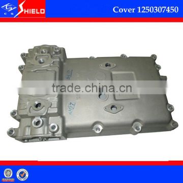 heavy duty truck spare parts aluminium gear box cover1250307450 (gearbox rear cover) for ZF gear box S6-90