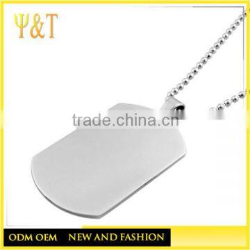 Factory direct custom LOGO blank dog tag charms pendants necklaces, DIY interchangle dog tag pendants necklaces (DIY-025)