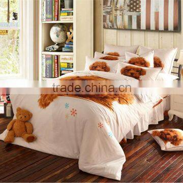 comfortable cosy fashion luxuary 100%cotton 3D reactive printed bedding sets