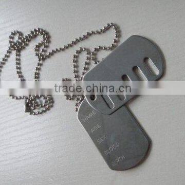 wholesale zinc alloy Dog Tag Necklace