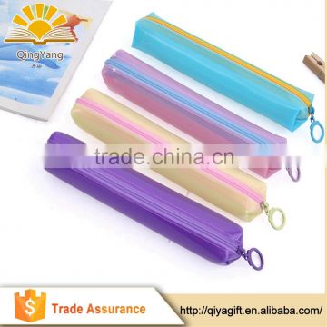 wholesale mini clear plastic candy color pvc eva pencil case for teenagers