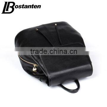 Wholesale Genuine Leather Drawstring Backpack School Bag for College Girl photo-6
