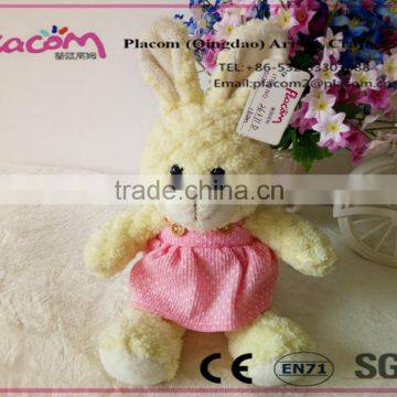 Fashion lovely and Tot -selling cutomize Easter gitfs plush toy Rabbit with dress