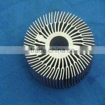 High quality extruded steel round copper heatsink