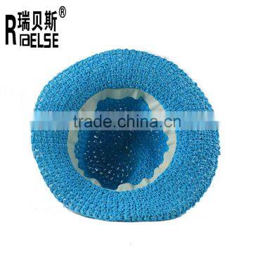 Cheap Lady Hat Fashion Bucket Straw Hat Promotion Raffia Handmade photo-3