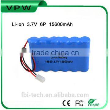 Factory OEM 6P Rechargeable 3.7V 15600mah Li-ion battery 18650p