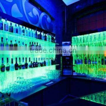 Bar Decorative Bubble Back Bar, Wine Holder. LED Luminated Color changing