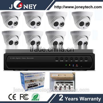 P2P IP66 Plastic IR Dome Camera 8ch Network POE NVR Kit