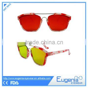sunglasses 2016 women acetate frame mirror lens sunglasses
