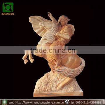 Western Style Man With Horse Marble Figure Statue