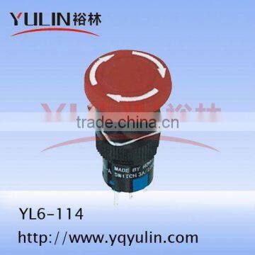 YL6-114 22mm mini push button switch latching