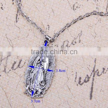 New arrival imitation jewelry handmade chain necklace religious necklace Our Lady of Guadalupe necklace imitation jewelry