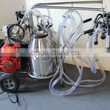 milking machine with gasoline engine and vacuum pump