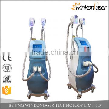 2mhz Cryo + RF + Cavitation 4 Treatment Handles Different Sizes Cool Shape Machine Cryolipolysis Cavitation Rf For Whole Body 40hkz