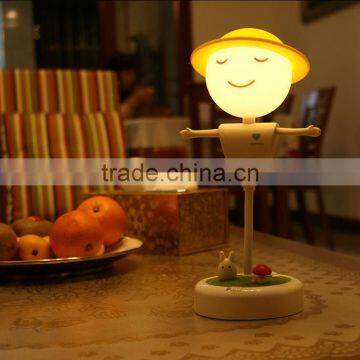 3D Scarecrow Kid's Night Light with Power Bank USB Rechargeable LED Table Lamp