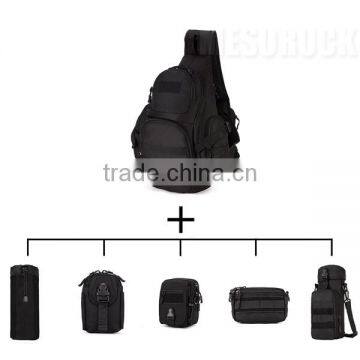 Heavy Duty Tactical Military Daypack Sling Chest Pack Bag Large Shoulder Bag photo-5