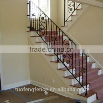 Ornamental hot dip galvanized/wrought iron/ steel stair handrail