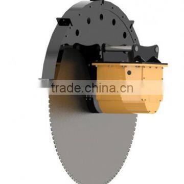 Excavator rock saw