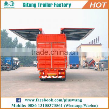 Hot selling top quality wing van trailer / wing body truck trailer / wing opening van trailer for sale