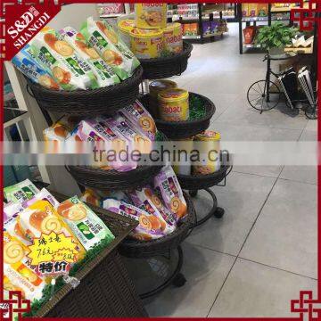 Competitive Price 3 Tier Vegetable Storage Rack With Round Shape Basket photo-2