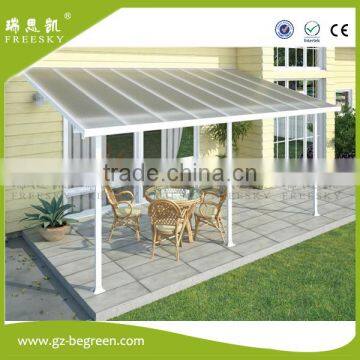 Outdoor Easy Fixed Solid Polycarbonate Gazebo Shed for Balcony Terrace