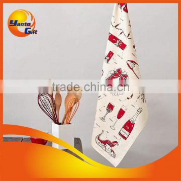 Custom Logo Full Printing Christmas Cotton Tea Towel