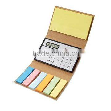 Multifunction sticky note with calculator