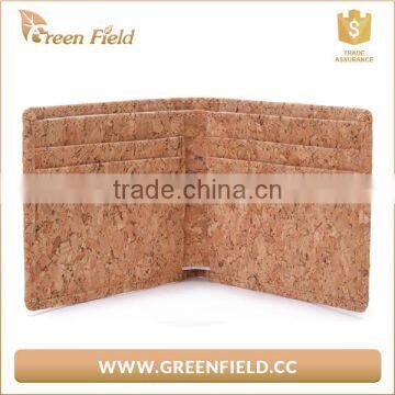 The Unique Durable Cork Leather Mens Green Field Wallet photo-4