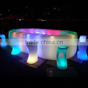 straight bar counter remote change colours LED glowing bar counter table