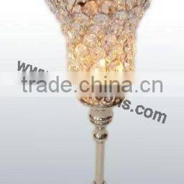 Crystal Candle Holder Stand With Metal , Crystal Tealight Holder Stand photo-2