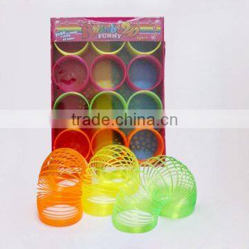 plastic rainbow spring toys educational classic toys for kids/promotional toys raibow circle