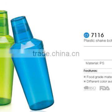 Food grade plastic shake bottle