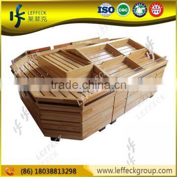 New products wooden supermarket display shelves for vegetable and fruit