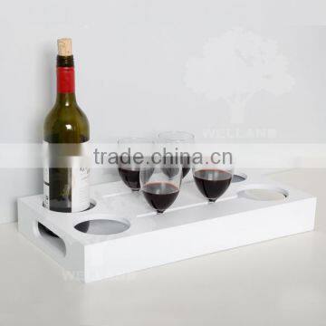 Wooden elegant serving tray white